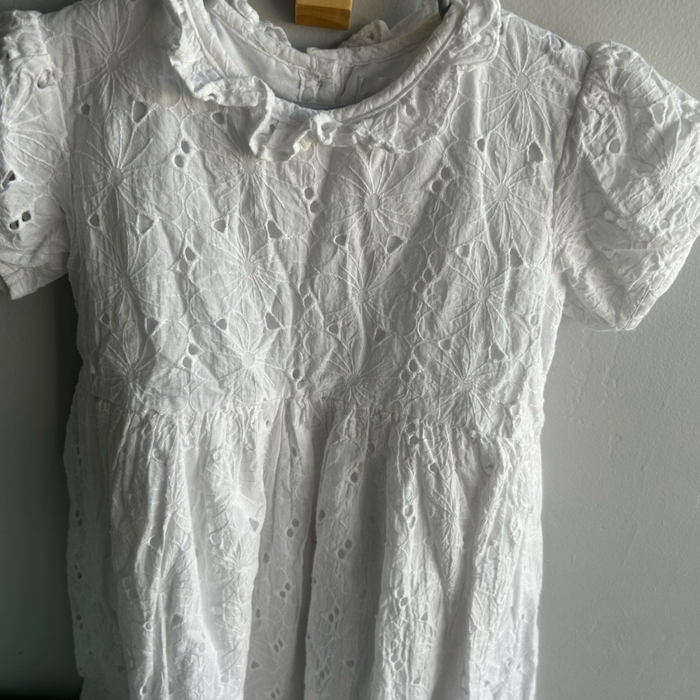 Cecil & Lou White Floral Eyelet Dress
